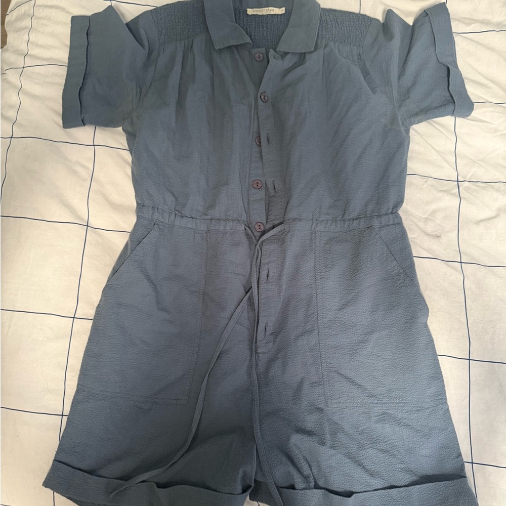 Christy Dawn Blue Textured romper